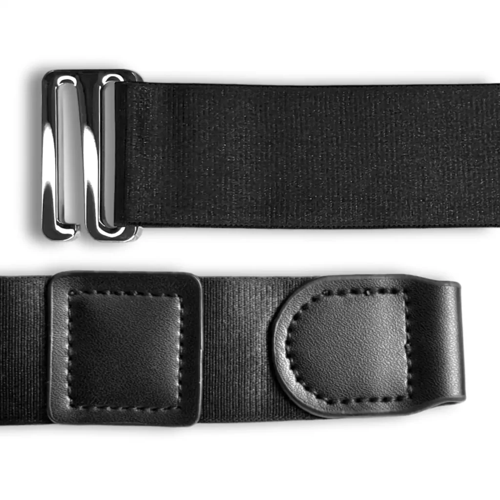 Vue détaillée de l'Ajusteur Tirea seul, accessoire de mode invisible pour une silhouette cintrée homme et femme.